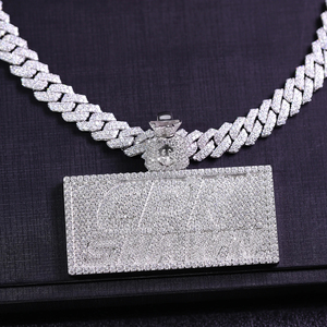 Best Popular Men's Hiphop Pave Clear VVS Moissanite Jewelry 925 Sterling Silver Gold Plated Luxury IGI Certified Pendants Charms - Product Image 1