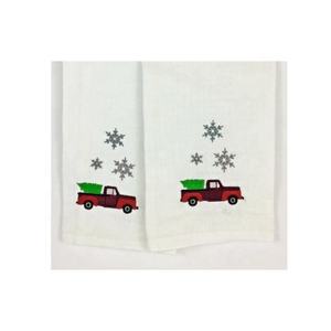 Serviettes de cuisine 2024 Vintage 100% Coton Écologiques Personnalisables, Motif animal brodé 'Load Truck', Fourniture d'usine en gros, Gaufré - Product Image 2