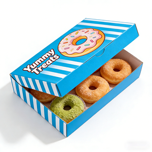 Custom Printed Food Grade Paper Packaging Boxes Eco Friendly Foldable for <b>Cake</b> Cookie Bread Pastry Donut Macaron - Product Image 5