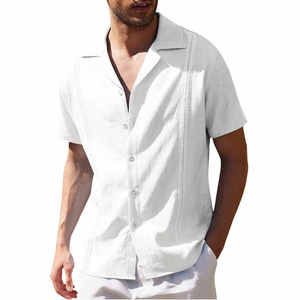 Camisas Hawaianas de Verano Unisex de Alta Calidad, Logotipo Bordado Personalizado, Camisas Hawaianas Casuales de Playa para Hombre - Product Image 2