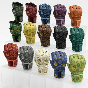Guantes de Sparring MMA con Diseño Impreso Personalizado, de Cuero PU, para Entrenamiento de Boxeo, con Palma Abierta, Guantes de Protección para Kickboxing - Product Image 1