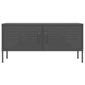 Meuble TV rectangulaire en acier gris avec niveleurs moyens, type support - Product Image 3