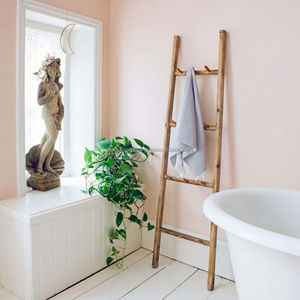 Échelle à couvertures et serviettes en bambou faite à la main, 5 niveaux, détachable, décorative, pour salle de bain, cuisine, salon - Product Image 4