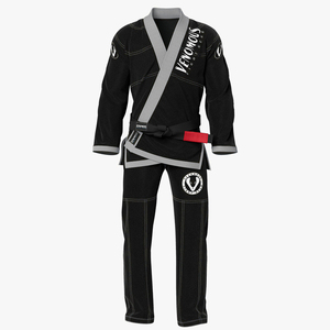 Venomous Fight Gear BJJ Kimono Black Gray <b>Stitched</b> Unisex Regular Fit Durable 100% Cotton Lightweight High Martial Arts - Product Image 2