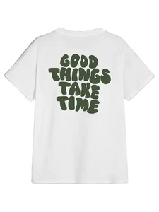 <b>Men's</b> <b>Black</b> Cotton T-Shirt Short Sleeve O-Neck Regular Fit Printed Letter Design Casual Style Left Sleeve Logo and low prices - Product Image 4