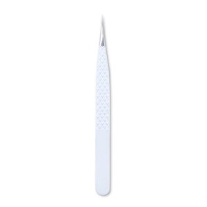 Pinzas para Pestañas de Acero Inoxidable, Marca Privada, Logotipo Personalizado, Punta de Fibra Blanca, Negra, Beige, para Extensión de Pestañas de Volumen, Uso en Salón - Product Image 5