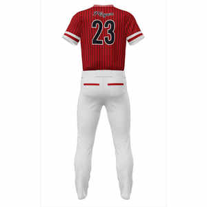 ชุดเบสบอลคุณภาพดี ดีไซน์ใหม่ ผ้าโพลีเอสเตอร์ 100% แขนสั้น สกรีนชื่อทีมและโลโก้ด้านหน้า ระบายอากาศได้ดี มีไซส์พลัส - Product Image 6