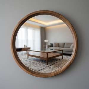 Espejo de Pared de Madera Premium Orion Handicraft, Marco de Madera Natural Moderno, Espejo Decorativo Hecho a Mano, Ecológico, para Interiores del Hogar - Product Image 2