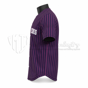 Custom for Pinstripe Baseball Jersey Premium Team Uniform Full <b>Button</b> Athletic Baseball <b>Shirt</b> Moisture Wicking 100% Polyester - Product Image 4