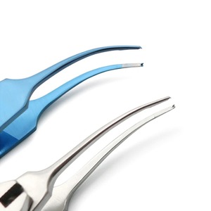 1 pièce Pince à strabisme incurvée avec verrouillage en acier inoxydable, instrument ophtalmique - Product Image 3