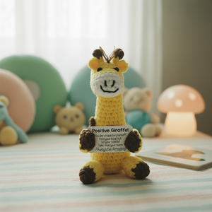 Caja de Regalo con Jirafa Tejida a Mano para Decoración de Escritorio y Adorno para Mochila Escolar, Regalo Personal Conmovedor para Amigos Mayores - Product Image 4