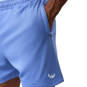 Pantalones Cortos Deportivos de Malla Azul Cielo para Hombre, Ropa Deportiva Informal para Gimnasio, Entrenamiento, Correr, Transpirable, Ligera, Ropa Deportiva de Verano para Uso Diario - Product Image 2