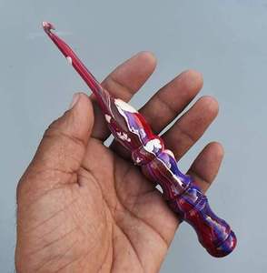 Modern Set of Handmade Polished Resin Knitting Needles Latest Design <b>Crochet</b> <b>Hooks</b> With Stand for Hand Knitting - Product Image 6