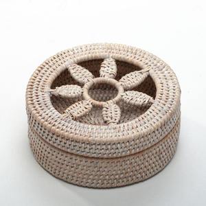 Ensemble de boîtes rondes en rotin, excellent rapport qualité-prix, conteneurs tissés pour le rangement de cuisine, boîtes décoratives avec couvercle - Product Image 4