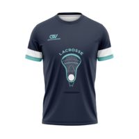 Camiseta Deportiva Sublimada con Diseño Personalizado de la Bandera Americana, 100% Poliéster Transpirable, Fabricante de Camisetas de Lacrosse