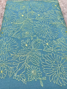 Tissu brodé malté, tissu en dentelle, tissu en filet, tissu en organza, tissu brodé pour abaya, tissu brodé pour caftan, vente en gros, exportation - Product Image 5