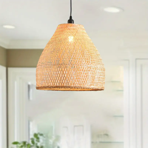Bamboo Woven Pendant <b>Light</b> for Home Interior Decoration <b>Dining</b> Room and Bedroom - Product Image 3