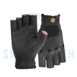 Premium Fingerless Leather Riding Gloves for Horse Riding Equestrian Training Outdoor Work with Adjustable Wrist Strap - Product Image 4