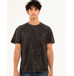 T-shirt Homme Respirant Noir Style Urbain Hip Hop avec Logo Personnalisé Effet Délavé Acide – T-shirts Vintage pour Hommes Prix de Gros - Product Image 3