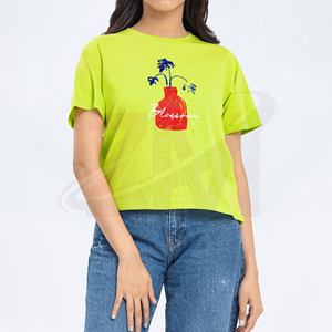 Camiseta de Algodón Lisa para Mujer, Corte Regular, Tejido Transpirable y Suave, Estilo Casual para el Verano, Uso Diario, Look Simple y Minimalista - Product Image 5
