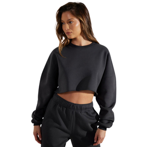 Sudadera con capucha extragrande para mujer, con letras bordadas en la espalda, estilo holgado para calle y gimnasio, con logo personalizado, venta al por mayor OEM - Product Image 1