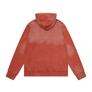 Sweat-shirt à capuche pour homme en tissu polaire premium, délavé à l'acide, coupe décontractée, finition vintage et design confortable - Product Image 2