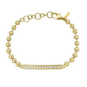 Diamond Bar <b>Bracelets</b> Pave Set Round Lab Grown 7Inch Ball Beaded Chain 14K 18K <b>Solid</b> Gold Minimalist Luxury Wedding Fine Jewelry - Product Image 5