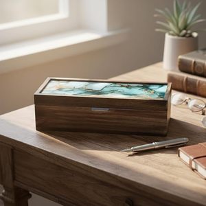 SI-Top Selling <b>Kitchen</b> Office Wooden <b>Storage</b> <b>Container</b> With Lid Durable Organizer Box Closet Supplies Available At Best Price - Product Image 4