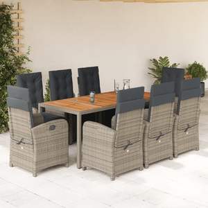 Conjunto de Comedor para Jardín en Gris - Product Image 1