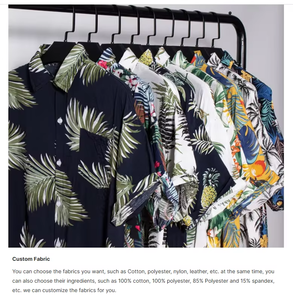 Men Tropical Hawaiian Beach <b>Shirt</b> Custom Design Short Sleeve <b>Button</b> Up Summer Vacation <b>Shirt</b> OEM ODM Wholesale Supplier - Product Image 2