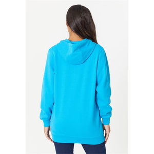 Custom Logo <b>Women</b> <b>Blue</b> Zip <b>Hoodie</b> Heavyweight Casual Activewear Drawstring Top - Product Image 5