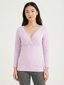 Camisón de Maternidad Azul Bmama, Camisón de Lactancia de Manga Larga, Ropa de Dormir para Embarazadas, Ropa de Casa, Venta al por Mayor - Product Image 3