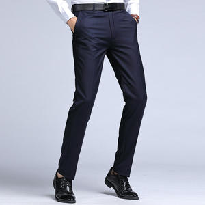 Pantalon de costume coupe droite pour homme, style business et décontracté, coupe slim, noir, style western - Product Image 6