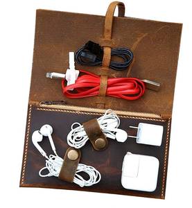 Neceser de Cuero Personalizado con Cierre de Cremallera y Múltiples Compartimentos para Accesorios de Viaje y Organizador de Cosméticos - Product Image 1