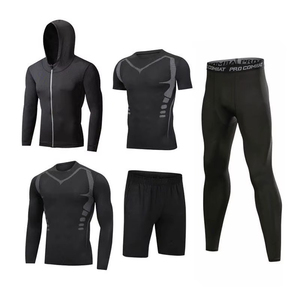 Conjuntos Deportivos de Compresión para Gimnasio, Venta al por Mayor, Conjunto de 5 Piezas de Compresión para Entrenamiento, Alta Calidad - Product Image 2