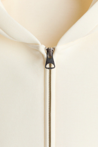 Sweat à capuche zippé uni de haute qualité pour homme, en tissu brossé épais, avec fermeture entièrement métallique. - Product Image 4