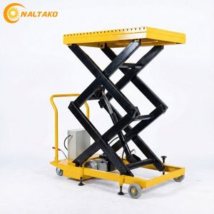 Table élévatrice hydraulique à double ciseaux 1 tonne, commande supérieure et inférieure, 1920 mm, pour accès au chargement en mezzanine - Product Image 4
