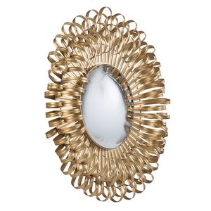 Specchio da parete con Design Sunburst da 27 pollici soggiorno moderno con finitura decorativa dorata per ingresso - Product Image 3