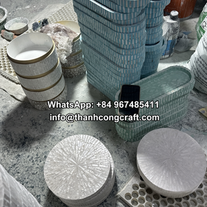 เครื่องใช้บนโต๊ะอาหารแผ่นรองโต๊ะและกล่องทิชชู่ชุดรับประทานอาหารแม่มุกสินค้าใหม่ออกแบบได้ตามต้องการในเวียดนาม - Product Image 6