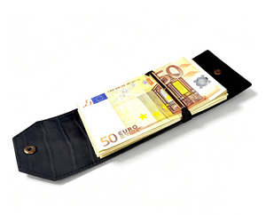 [Customised Logo] Castello Croco Embossed Genuine Leather <b>Slim</b> Long Button Closure Luxury <b>Wallet</b> for <b>Men</b> Fashion - Product Image 4