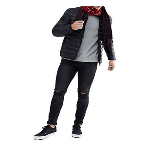 Nueva Chaqueta de Invierno con Capucha para Hombre, Diseño Clásico de Algodón Azul Claro, Relleno de Plumón, Unisex - Product Image 3