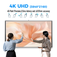 Papan Tulis Interaktif 100 inci 4K Android 14 Panel Datar Interaktif RK3576 Papan AI 8+128G Layar Digital Ukuran Besar