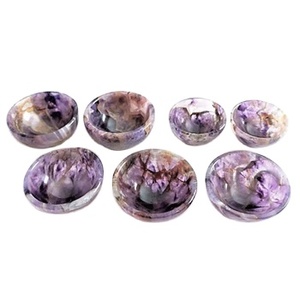 Cuencos de amatista de piedras preciosas al por mayor piedras naturales talladas a mano artesanías de cristal accesorios de cocina cuencos de condimento de jade de ágata - Product Image 1