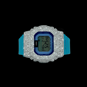 Montre de luxe Moissanite VVS sertie de diamants avec mouvement à quartz G-Shock et finition haut de gamme pour cadeau de mariage ou de fiançailles unisexe - Product Image 4