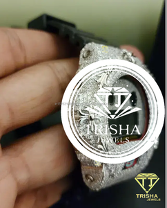 Premium Fully Iced VVS Moissanite <b>Diamond</b> Digital <b>Watch</b> In 925 Sterling Silver Luxury Hip Hop Timepiece - Product Image 5