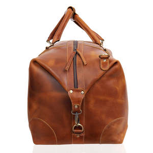 Bolsa de Viaje de Cuero Genuino de Grano Completo, Estilo Vintage, Bolsa de Fin de Semana para Hombre con Cierres Resistentes e Interior Espacioso - Product Image 4
