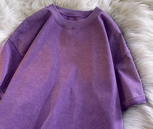 Unisex 100% Cotton Heavyweight <b>Acid</b> Wash T-Shirts Boxy <b>Drop</b> Shoulder Oversized Vintage Look Solid Long Loose Autumn - Product Image 4