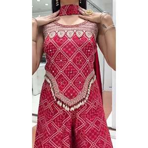 Women's Beautiful Party Wear Top-Bottom and Dupatta Set Elegant Ensemble - Product Image 1
