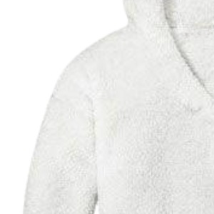 AKA Cozy Sherpa Fleece Pullover Hoodie pour femme, sweat à capuche doux et chaud en polaire, motif lettres grecques, blanc rose - Product Image 4