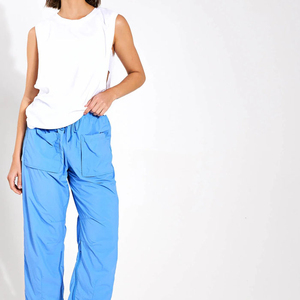 Top de Punto Blanco sin Mangas con Cuello Redondo para Mujer, de Alta Calidad, Color Sólido, Largo Regular, 2026 - Product Image 4